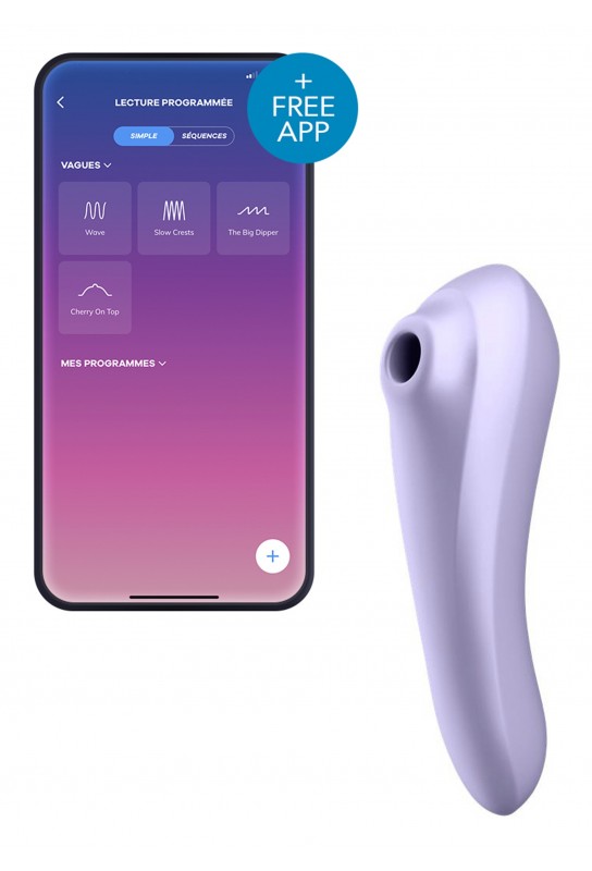 Stimulateur de clitoris connecté DUAL PLEASURE Mauve 