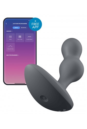 Plug vibrant connecté Deep Diver Satisfyer 8 x 3.3cm Noir 