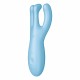 Stimulateur de clitoris connecté Threesome 4 14cm Tiurquoise 