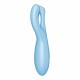 Stimulateur de clitoris connecté Threesome 4 14cm Tiurquoise 
