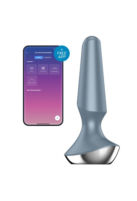 Plug anal vibrant connecté Ilicious 2 Satisfyer 10 x 3cm Gris 