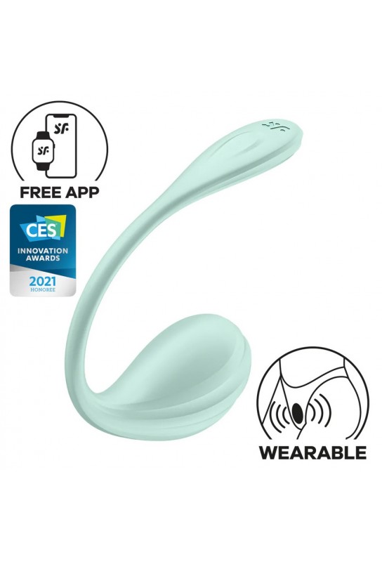 Vibromasseur Connecté Point G Smooth Petal 8.5 x 3.8cm Vert Menthe 