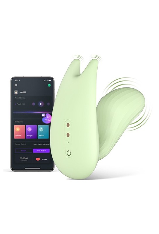 Double Stimulateur Connecté Magic Umi 6.5 x 2.8cm Vert 