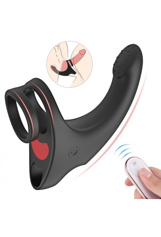 Cockring et Stimulateur périnée Fingeus 10 x 2.5cm - Anneau 30mm 