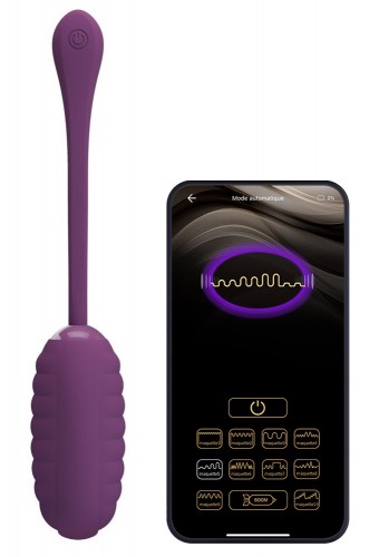 Oeuf Vibrant Sans Fil Connecté Casper 8 x 3.5cm Violet 