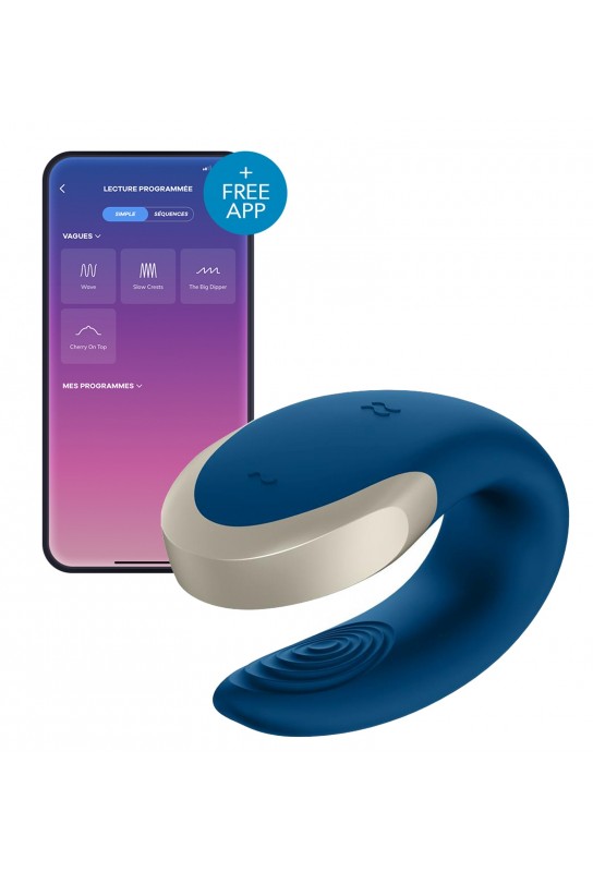 Stimulateur connecté DOUBLE LOVE LUXURY Bleu 