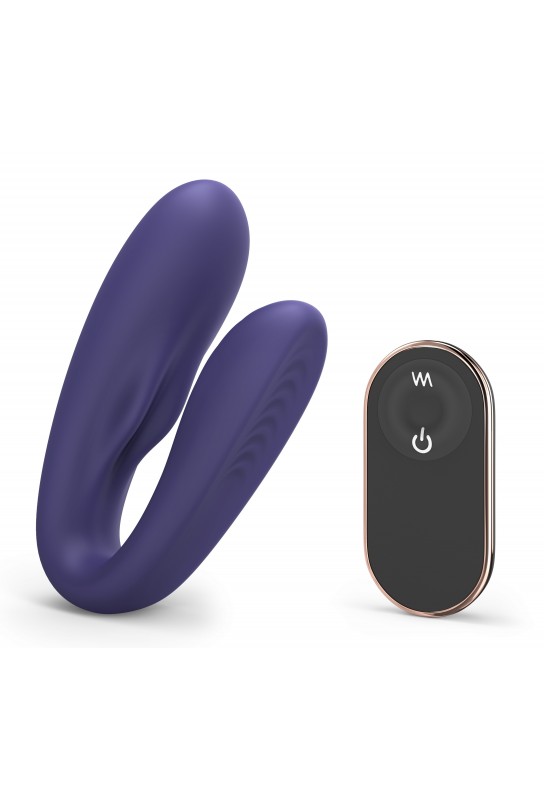 Stimulateur vibrant pour couple Match Up Love to Love Indigo 