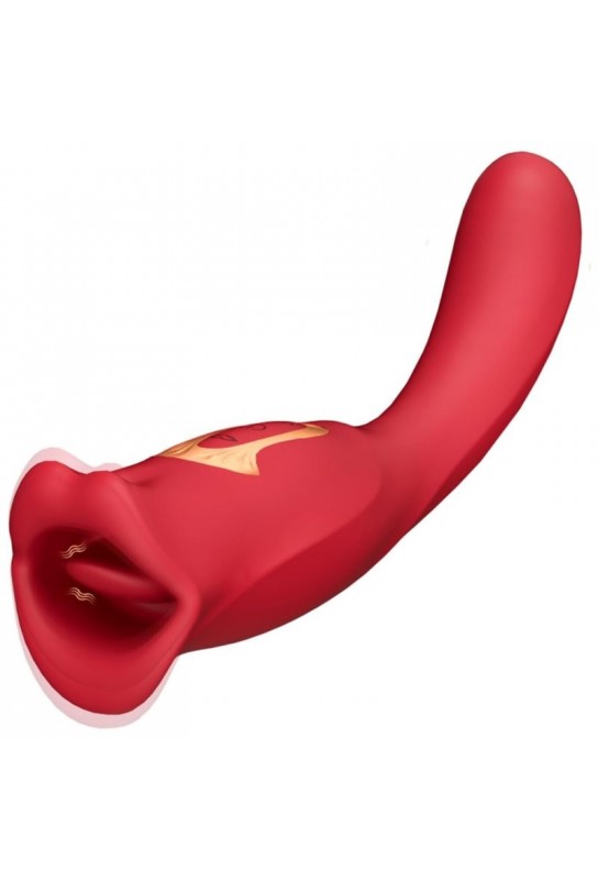 Stimulateur Anulingus avec Gode Lips Tongue 10 x 3.4cm 