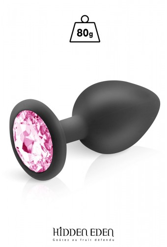 Plug bijou silicone noir L - Hidden Eden