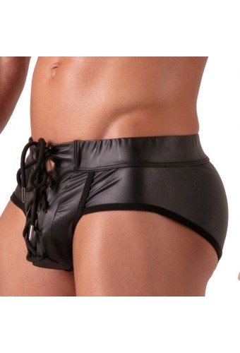 Slip avec lacets Bondage Noir 