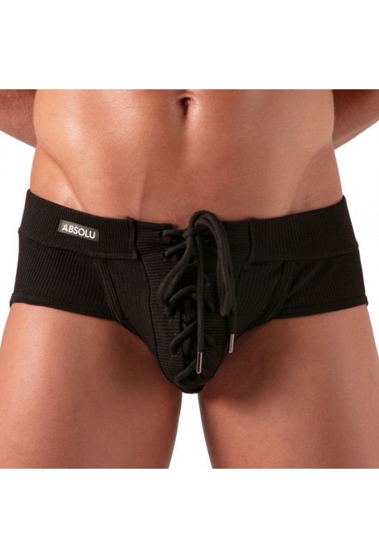 Slip avec lacets Laced Noir 