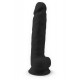 Gode XXL double densité Noir 38 x 6 cm - SilexD
