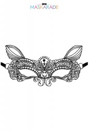 Masque Loup broderie souple Pleine Lune