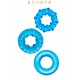 3 Cockrings Strech Rings bleu - Zahara