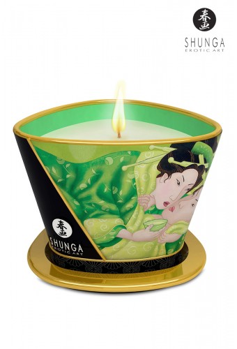 Bougie à massage parfum Thé vert - Shunga