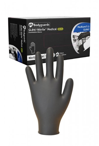 100 gants médicaux en Nitrile noir